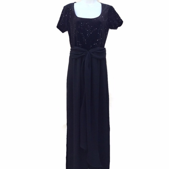 Vintage CDC Black Embroidered Sheer Panel Jumpsuit - Picture 4 of 7